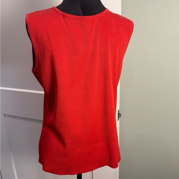 Ming Wang Mid-Length Scoop Neck Knit Tank red - Picture 4 of 8